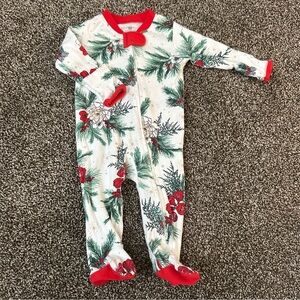 💟 BOGO! Honest Baby Footie Sleeper Christmas Evergreen Print 0-3 Months
